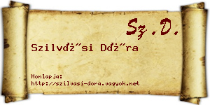 Szilvási Dóra névjegykártya